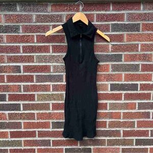 Wild Fable Black Ribbed Mini Dress